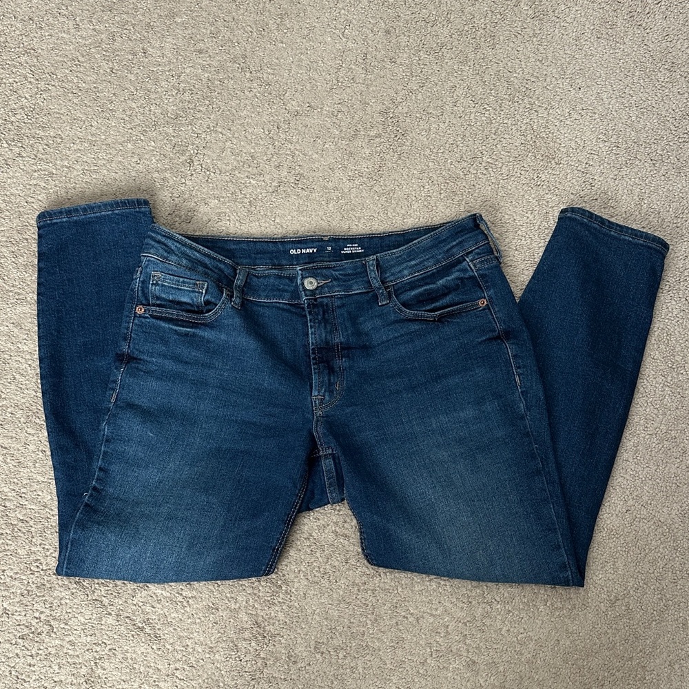 Old Navy Women's Dark Blue Skinny Jeans
